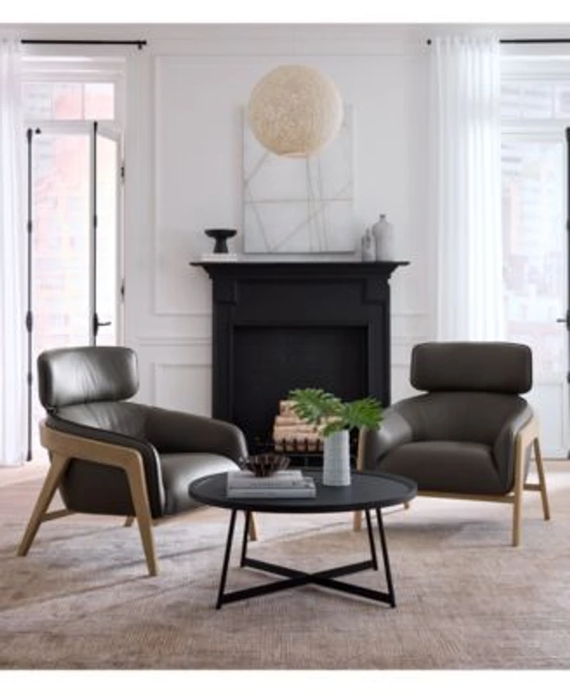 Fabric Leather Accent Chairs Collection Created For Macys