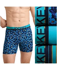 Jockey Men's 3-pack True Style Logo Boxer Briefs