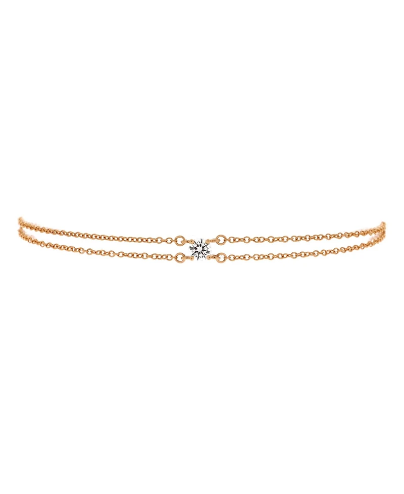 Pre-Owned Tiffany & Co. Solitaire Double Chain Bracelet