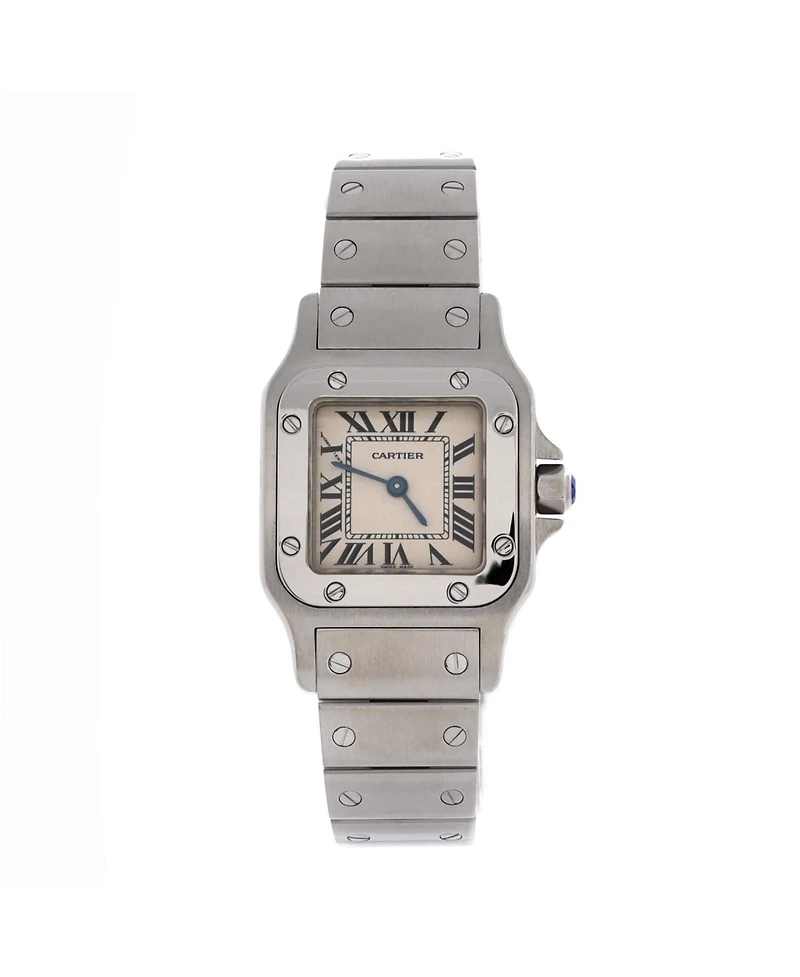 Pre-Owned Cartier Santos de Cartier Galbee Quartz Watch in Stainless Steel 24mm
