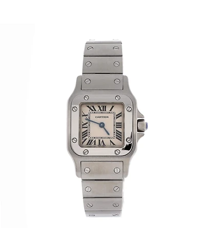 Pre-Owned Cartier Santos de Cartier Galbee Quartz Watch in Stainless Steel 24mm