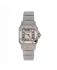 Pre-Owned Cartier Santos de Cartier Galbee Quartz Watch in Stainless Steel 24mm