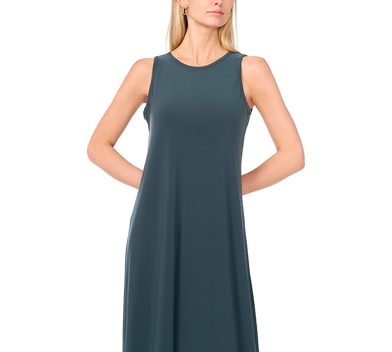 Vince Camuto Women's Sleeveless Keyhole-Back Crewneck Maxi Dress