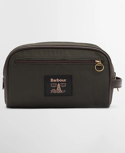 Barbour Men's Zippered Wax Wash Bag