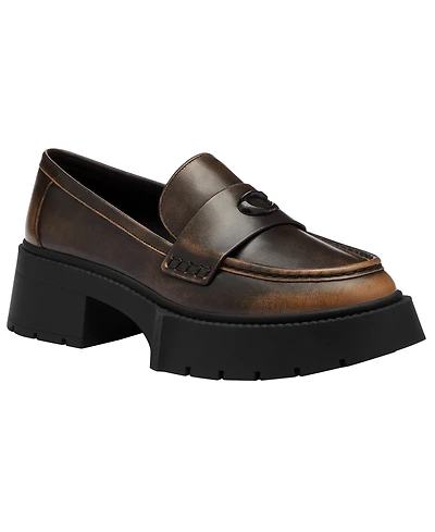 Coach Women's Leah Platform Lug Sole Loafers