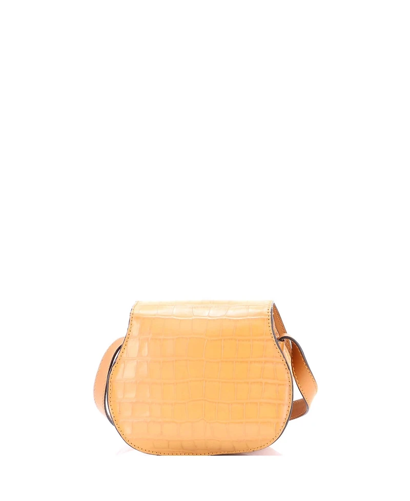 Pre-Owned Chloe Mini Marcie Crossbody Bag Embossed Leather