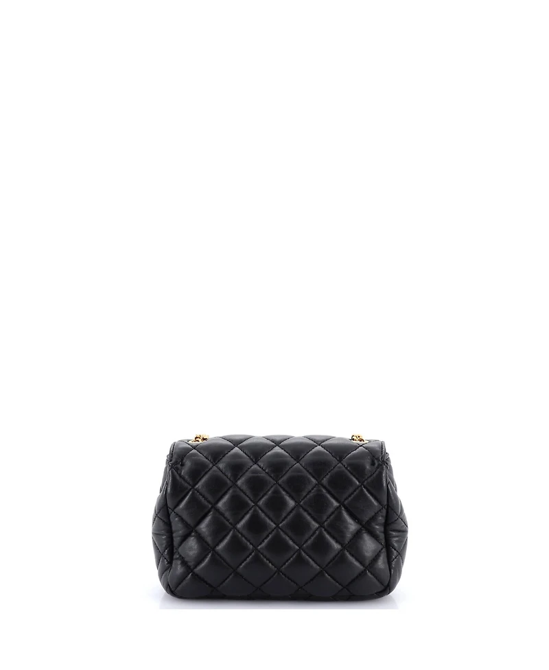 Pre-Owned Versace Mini Medusa Icon Chain Flap Bag Quilted Leather