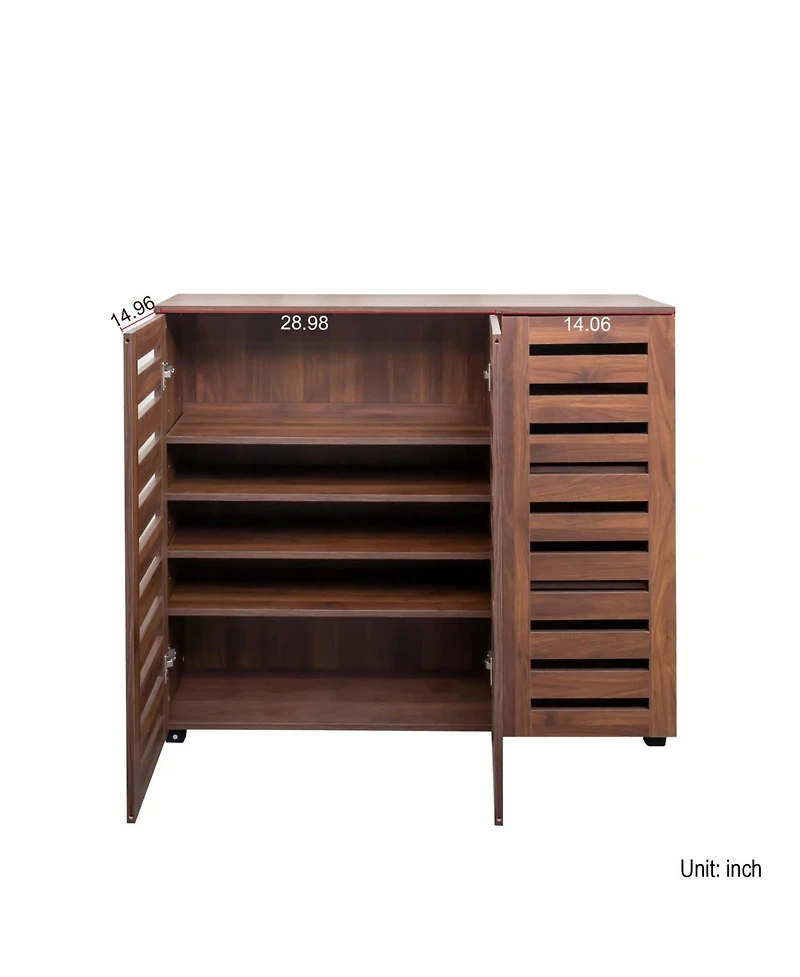 Streamdale Furniture 5-Tier Shoe Cabinet with Adjustable Shelves