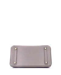 Pre-Owned Hermes Birkin 30 Handbag Grey Novillo with Gold Hardware
