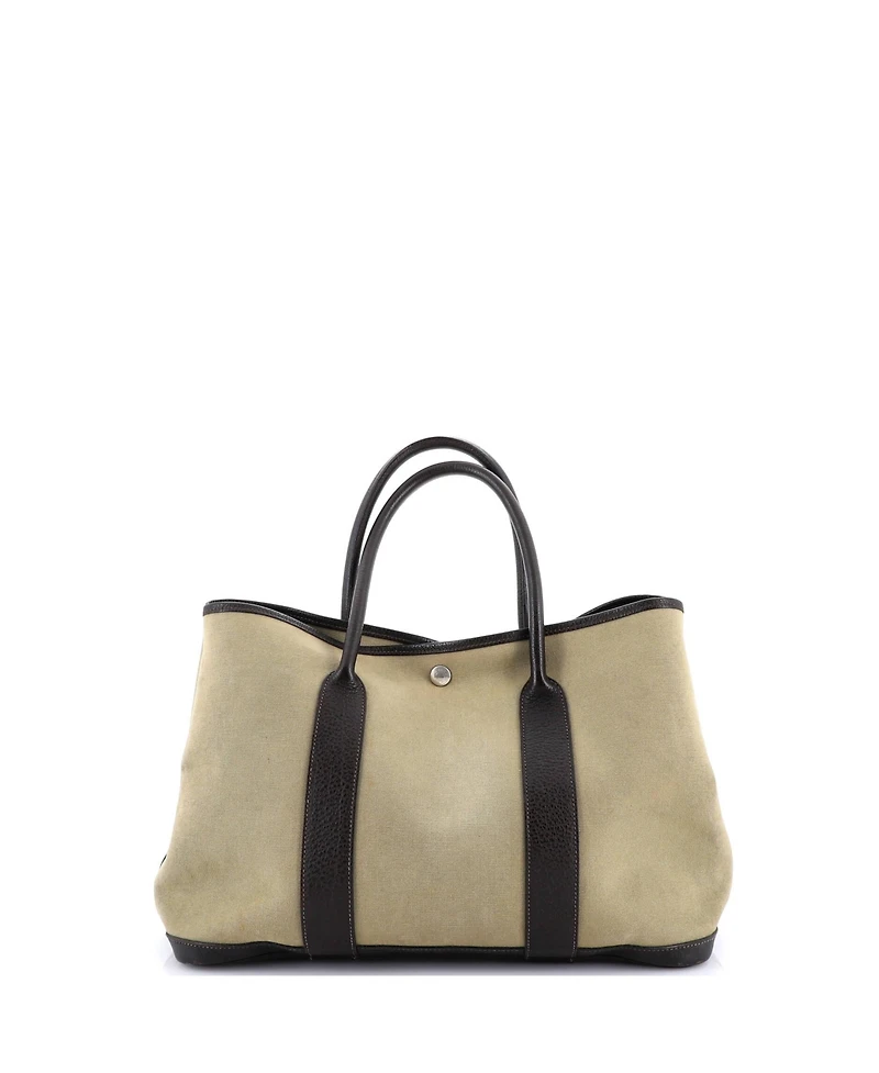 Pre-Owned Hermes 36 Garden Party Tote Toile and Leather