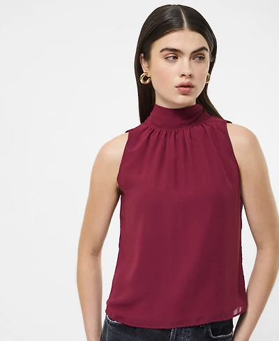 Fcuk Women's Marina Chiffon Sleeveless Bow Top