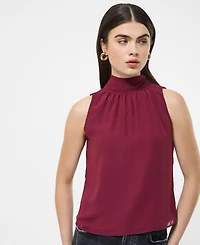Fcuk Women's Marina Chiffon Sleeveless Bow Top