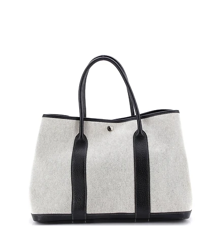Pre-Owned Hermes Garden Party Tote Toile and Leather