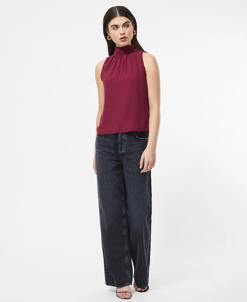 Fcuk Women's Marina Chiffon Sleeveless Bow Top