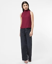 Fcuk Women's Marina Chiffon Sleeveless Bow Top