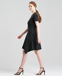 Natori Women's Pinstripe Knit Dress