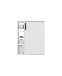 Depot E-Shop Clayton Medicine Cabinet, 1 Door, 7 Shelves, White
