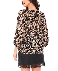 Vince Camuto Women's Raglan Sleeve Button Front Top