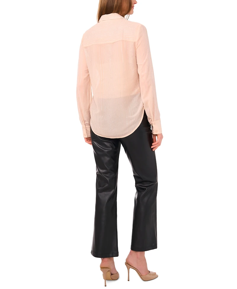 Vince Camuto Women's Collar Neck Button Front Top