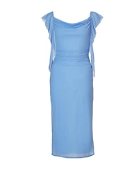 Quiz Women's Bodycon Midi Dress with Frill Trail Detail