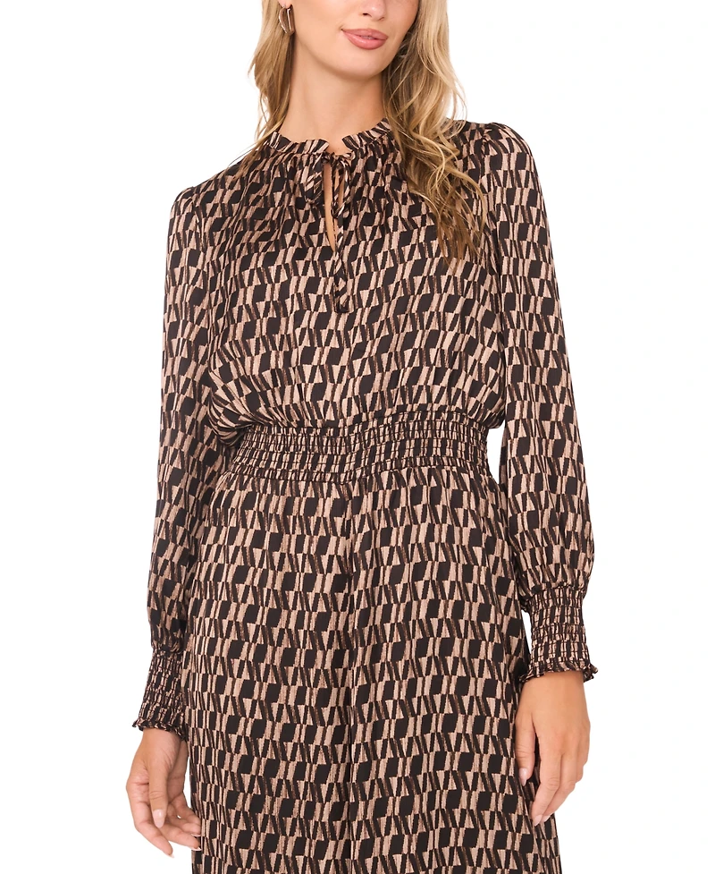 Vince Camuto Women's Long-Sleeve Tie-Neck Jumpsuit