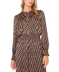 Vince Camuto Women's Long-Sleeve Tie-Neck Jumpsuit