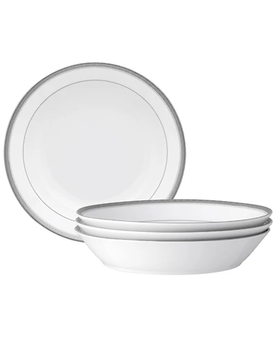 Noritake Charlotta Platinum 4-Pc. Coupe Dinner Bowl Set, Service for 4