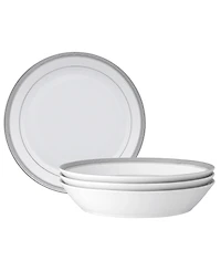 Noritake Crestwood Platinum 4-Pc. Coupe Dinner Bowl Set, Service for 4