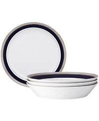 Noritake Crestwood Cobalt Platinum 4-Pc. Coupe Dinner Bowl Set, Service for 4