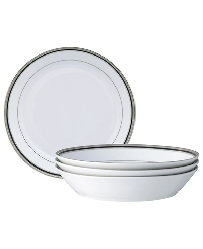 Noritake Austin Platinum 4-Pc. Coupe Dinner Bowl Set, Service for 4