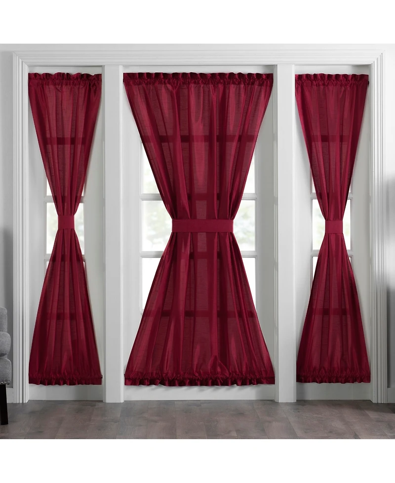 Elrene Home Fashions Colette Faux Silk French Door Window Panel