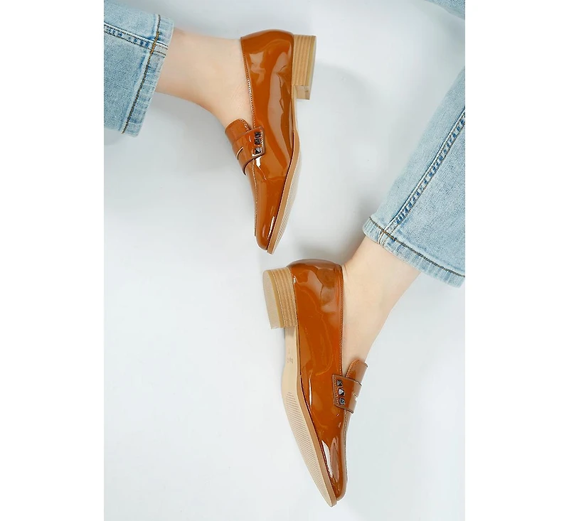 Patent Pleather Penny Loafers Women