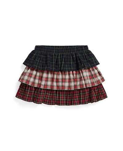Polo Ralph Lauren Girls 2T-6X Plaid Tiered Skirt