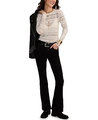 Lucky Brand Women's Lace Detail Long Sleeve Top