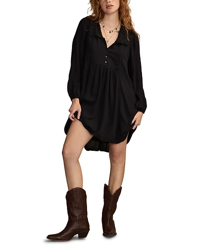 Lucky Brand Women's Peter Pan Collar Mini Dress
