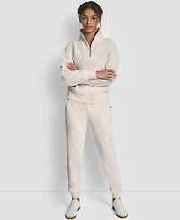 Dkny Women's Tech Ottoman Half-Zip Mock Neck Sweatshirt