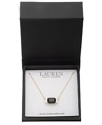Lauren Ralph Glass Stone Pendant Necklace