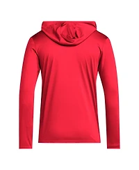 Adidas Men's Red Nc State Wolfpack 2025 Aeroready Sideline Training Long Sleeve Hooded T-Shirt