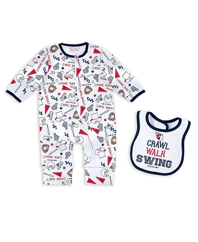 Wear by Erin Andrews Baby Boys and Girls 2-Piece Cleveland Guardians Sleep Play Set