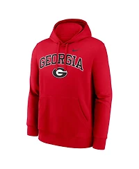 Nike Men's Red Georgia Bulldogs Club Fleece Arch Pullover Hoodie