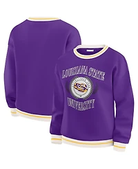 Wear by Erin Andrews Women'sPurple Lsu Tigers Seal Sweatshirt