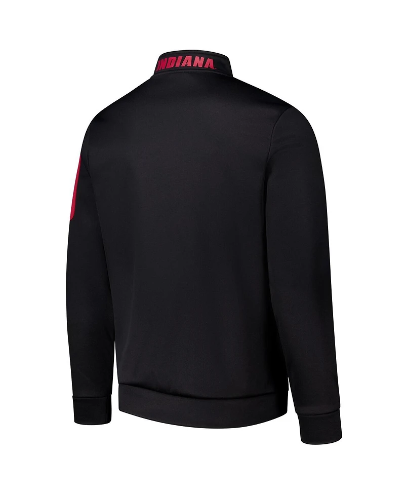 Colosseum Men's Black Indiana Hoosiers Mainframe Quarter-Zip Fleece Jacket