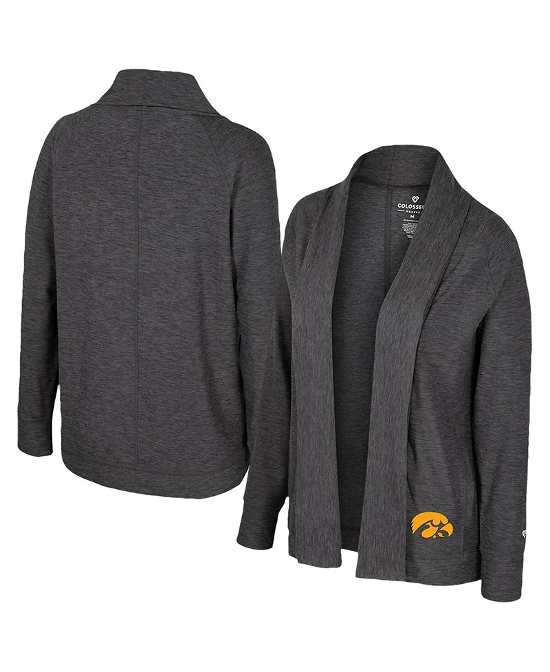 Colosseum Women's Charcoal Iowa Hawkeyes Dash Cardigan