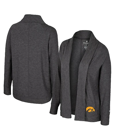 Colosseum Women's Charcoal Iowa Hawkeyes Dash Cardigan
