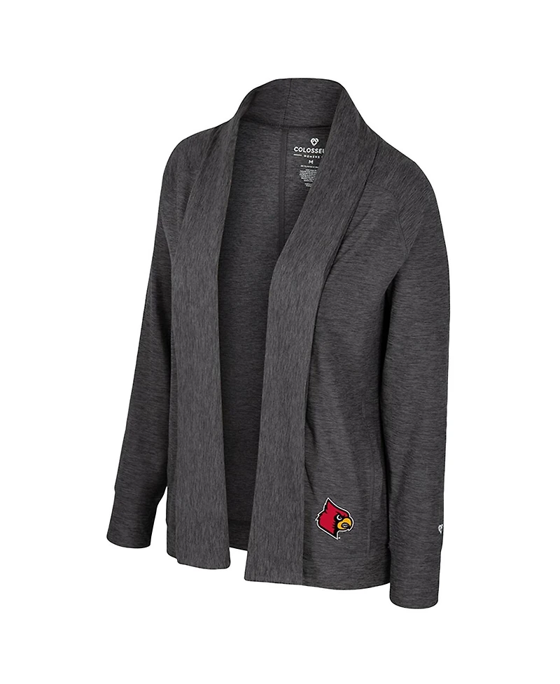 Colosseum Women's Charcoal Louisville Cardinals Dash Cardigan