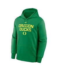 Nike Men's Green Oregon Ducks Team Stacked Performance Pullover Hoodie