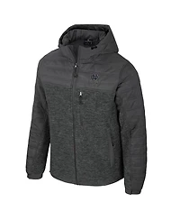 Colosseum Men's Charcoal Notre Dame Fighting Irish Nightman Full-Zip Hoodie Puffer Jacket