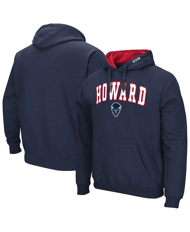 Colosseum Men's Navy Howard Bison Arch Logo 3.0 Pullover Hoodie