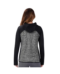 Msx by Michael Strahan Women's Black Detroit Lions Leslie Space Dyed Raglan Full-Zip Jacket