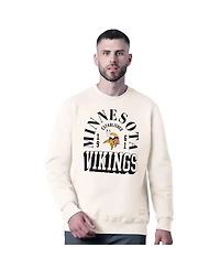 Msx by Michael Strahan Men's White Minnesota Vikings Whiteout Tri-Blend Sweatshirt